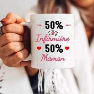 mug 50 infirmière 50 maman