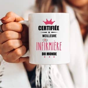 mug certifiée meilleure infirmière du monde