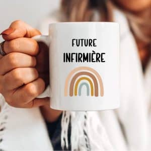 mug future infirmière bohème boho arc en ciel