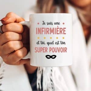 mug infirmière super pouvoir
