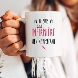 mug infirmière rien ne m'effraie