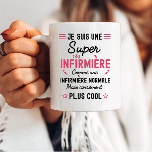 mug super infirmière comme infirmière normale
