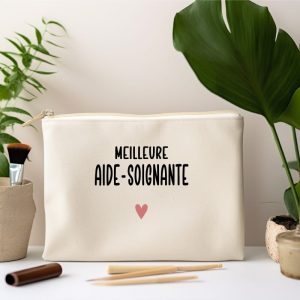 pochette meilleure aide-soignante cœur femme