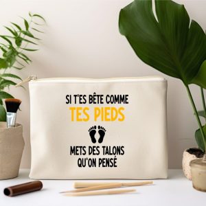 pochette podologue bete comme tes pieds talons qu'on pense