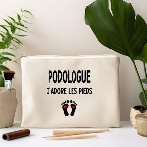pochette podologue j'adore les pieds