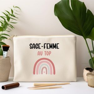 pochette sage-femme au top arc-en-ciel femme