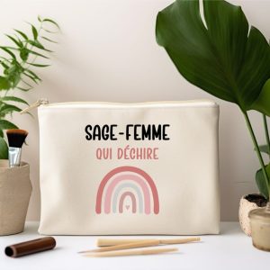 pochette sage-femme qui déchire arc-en-ciel femme