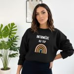 pull infirmière au top boho style boheme arc-en-ciel