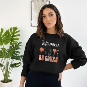pull infirmière en cours boho style boheme fleurs