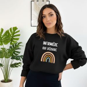 pull infirmière qui déchire boho style boheme arc-en-ciel