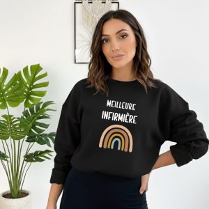 pull meilleure infirmière boho style boheme arc-en-ciel