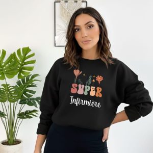 pull super infirmière boho style boheme fleurs