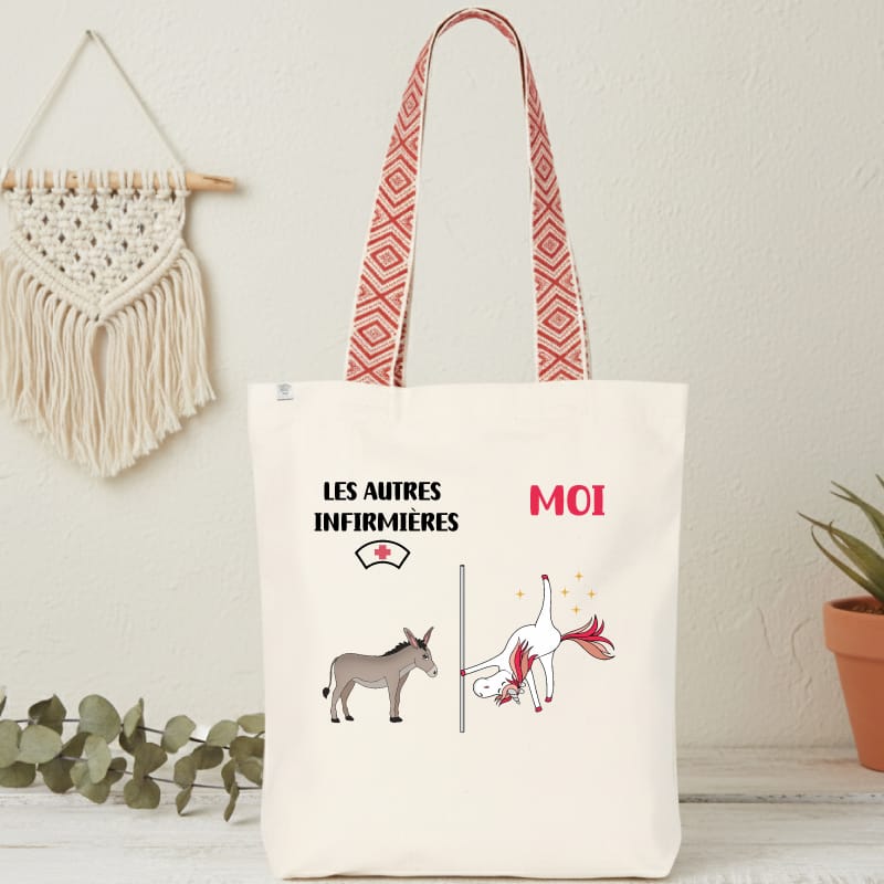 sac infirmière collègue licorne