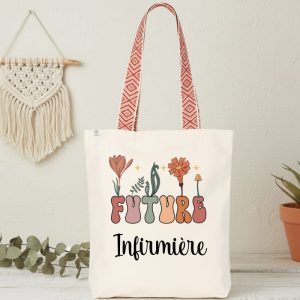 sac future infirmière bohème fleurs boho