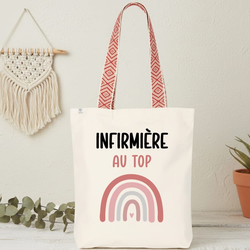 sac infirmière au top arc-en-ciel