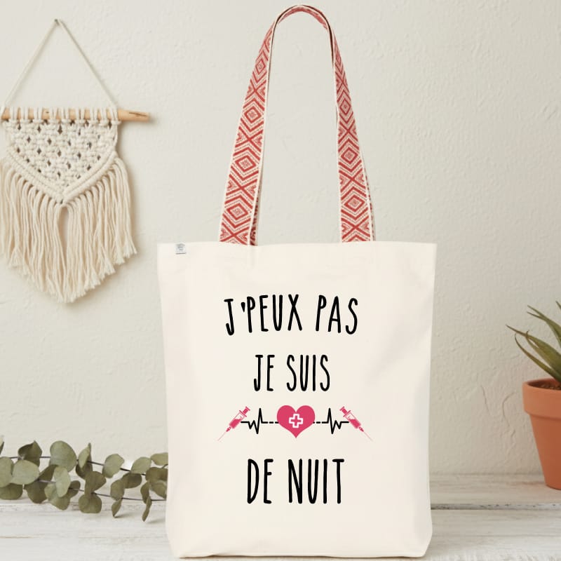 sac infirmière je peux pas je suis de nuit