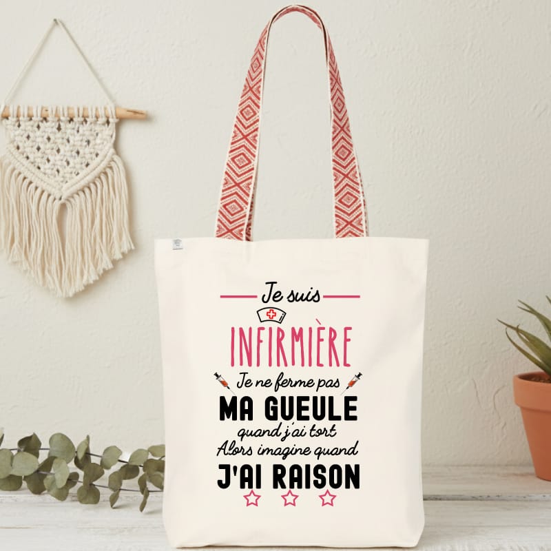 sac infirmière je ferme pas ma gueule