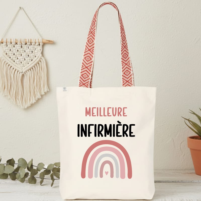 sac meilleure infirmière arc-en-ciel