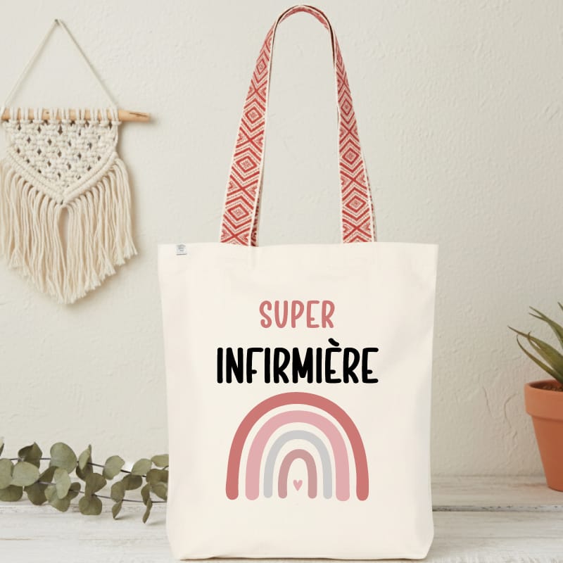 sac super infirmière arc-en-ciel