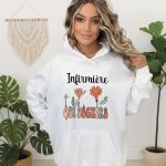 Sweat infirmière qui déchire boho style boheme fleurs