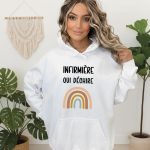 Sweat infirmière qui déchire boho style boheme arc-en-ciel