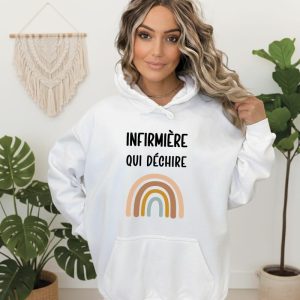 Sweat infirmière qui déchire boho style boheme arc-en-ciel