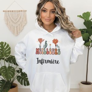 Sweat meilleure infirmière boho style boheme fleurs