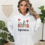 Sweat super infirmière boho style boheme fleurs