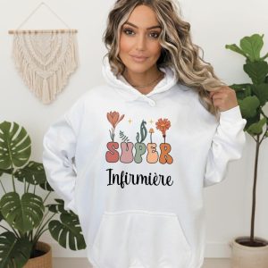 Sweat super infirmière boho style boheme fleurs