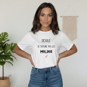 t-shirt désolé je soigne pas les moldus