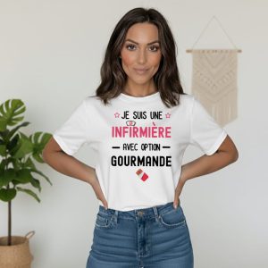 t-shirt infirmière option gourmande