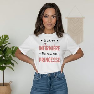 t-shirt infirmière mais aussi princesse