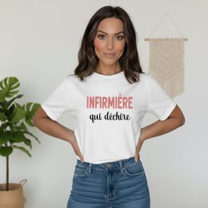 t-shirt infirmière qui déchire