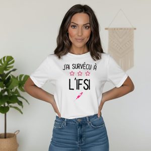 t-shirt j'ai survécu a l'IFSI