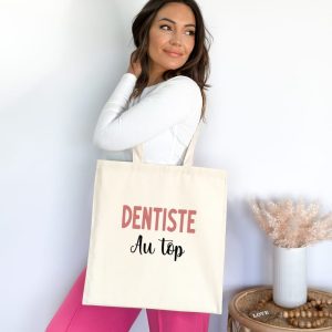 Tote bag dentiste au top femme