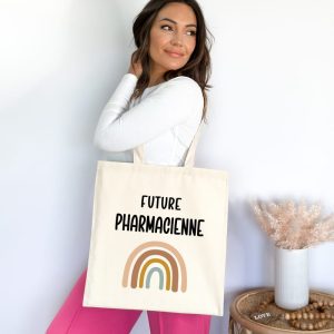 Tote bag future pharmacienne boho femme