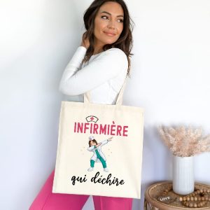 tote bag infirmiere qui dechire dab