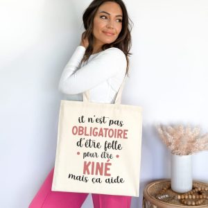 Tote bag kiné pas obligatoire folle