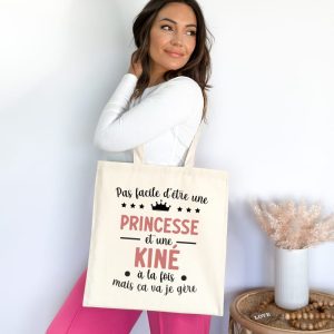 Tote bag kiné princesse pas facile