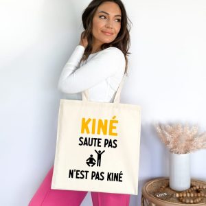 Tote bag kiné saute pas n'est pas kiné