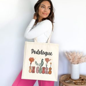 Tote bag podologue en cours boheme boho femme