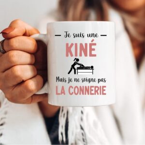 Mug kiné femme je ne soigne pas connerie